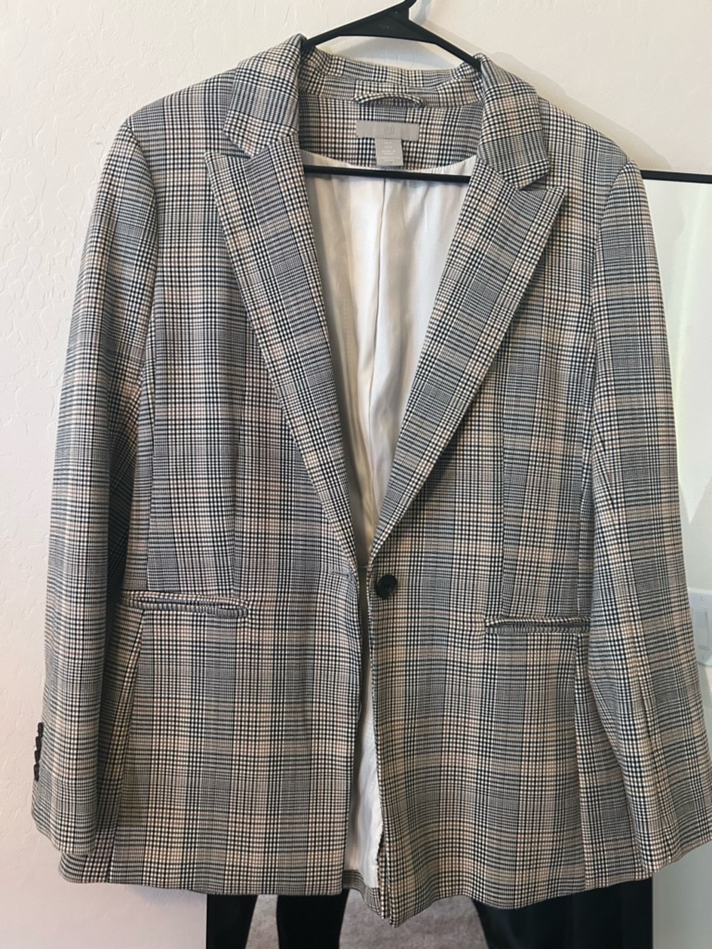 Classic Glen Plaid Blazer in Black & White - Woman’s Suits & Blazers